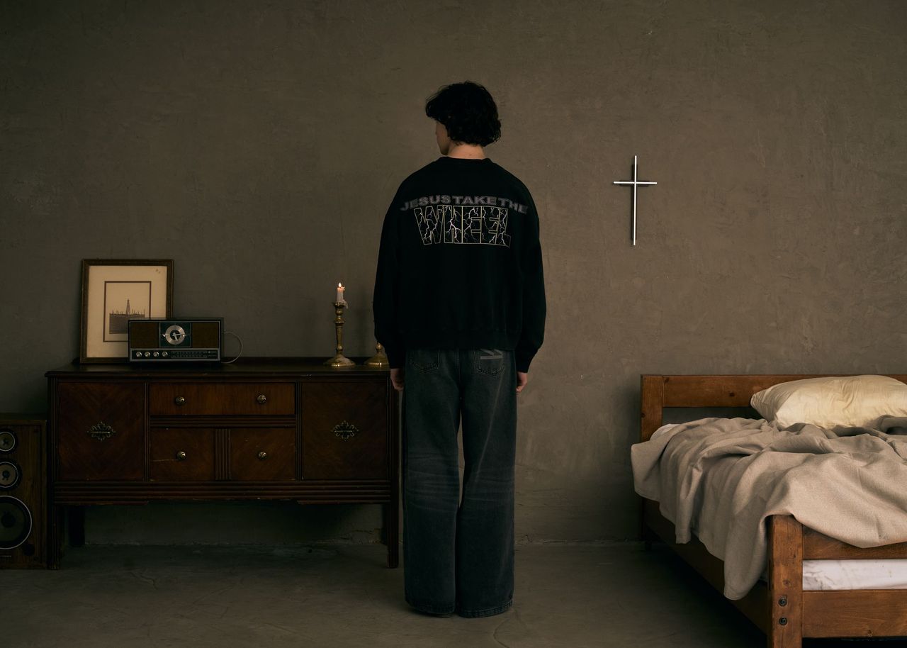 JESUS TAKE THE WHEEL CREWNECK