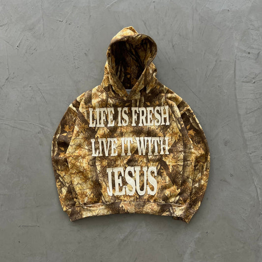 LIFE IS FRESH DESERT CAMO HOODIE