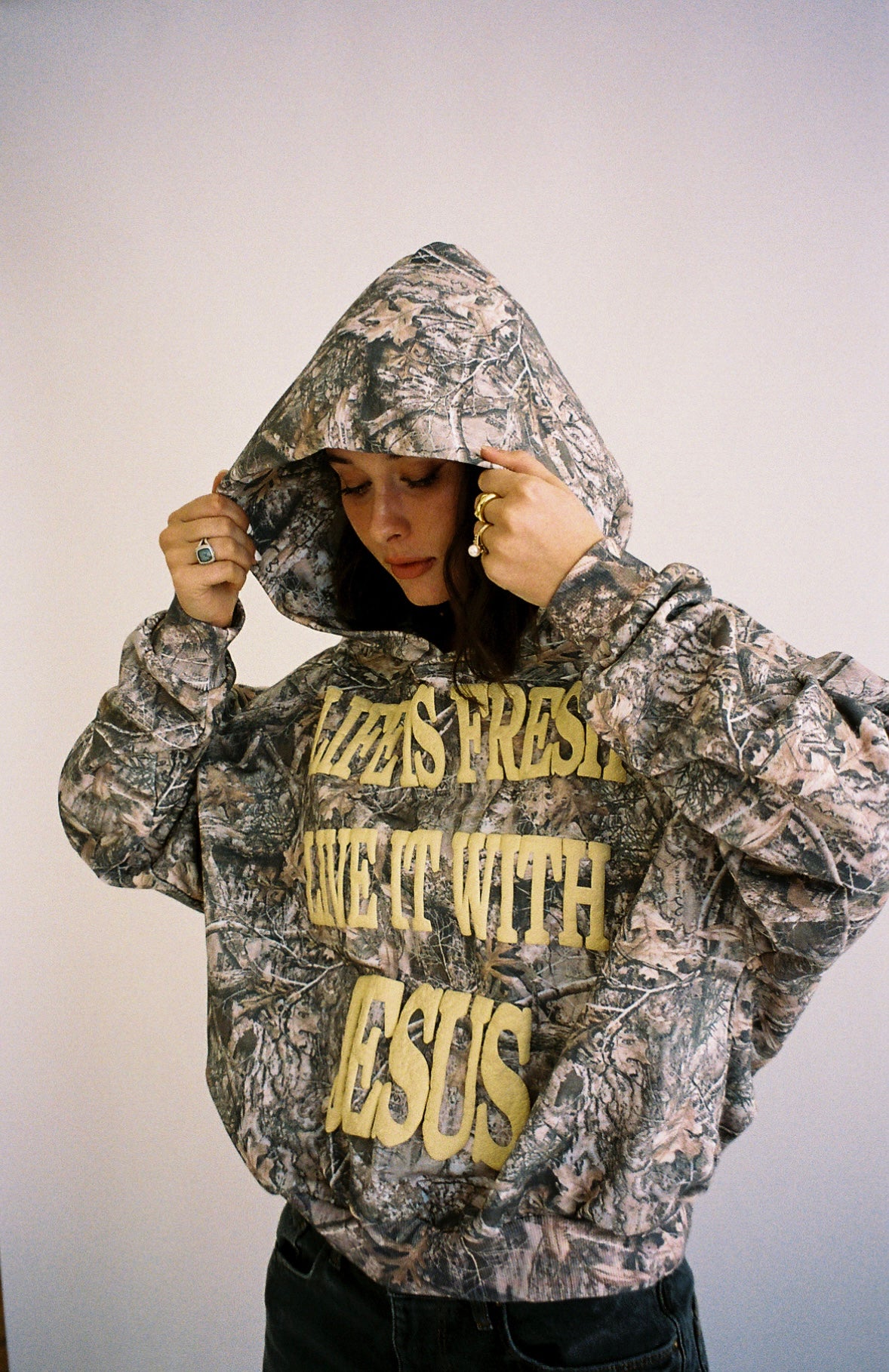 LIFE IS FRESH CAMO HOODIE