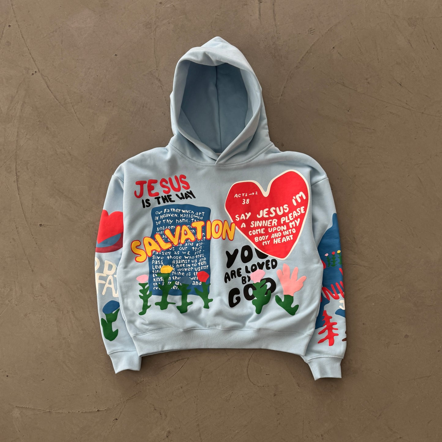 SALVATION MOUNTAIN BLUE HOODIE