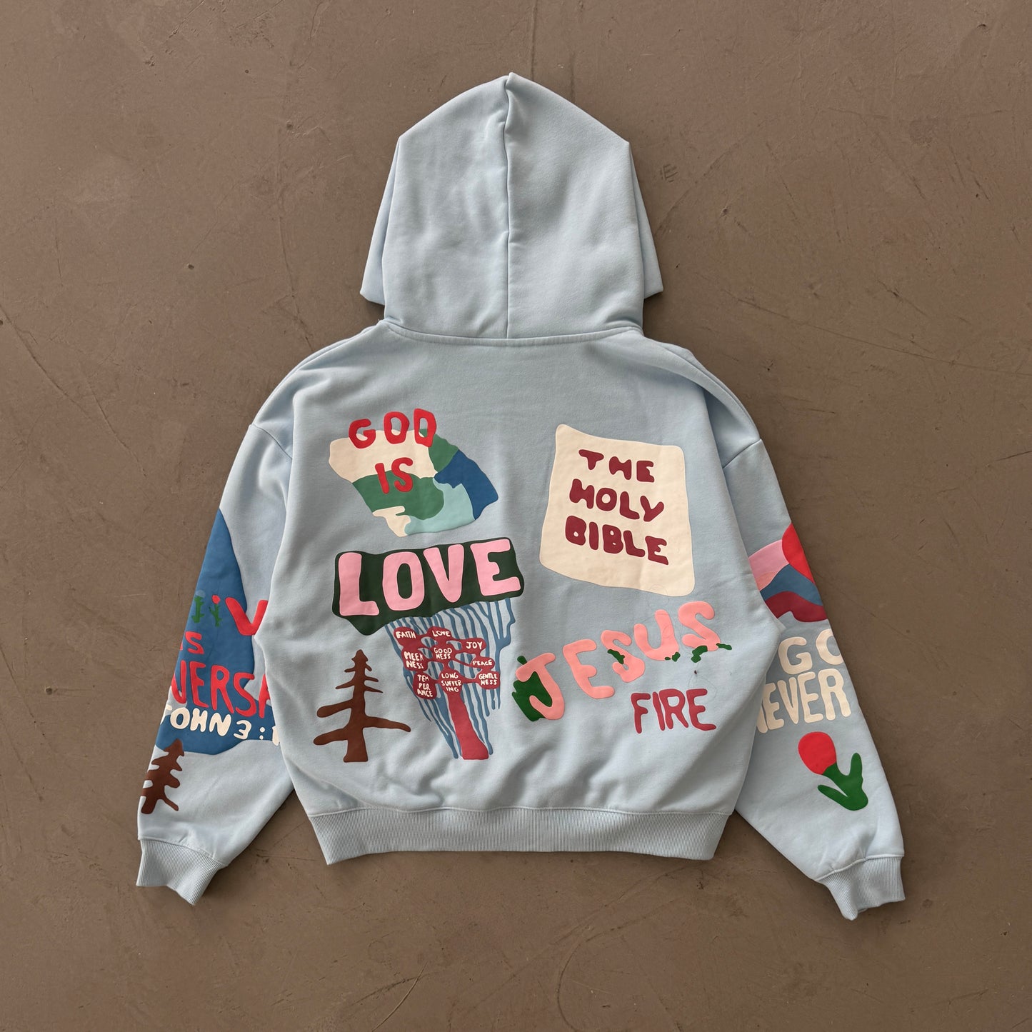 SALVATION MOUNTAIN BLUE HOODIE