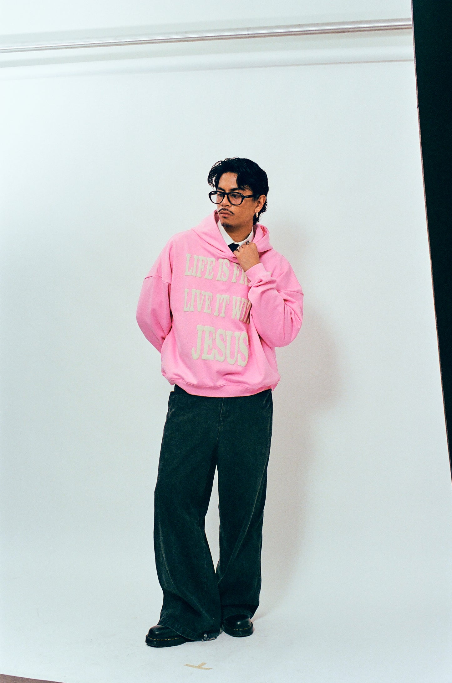 LIFE IS FRESH PINK HOODIE