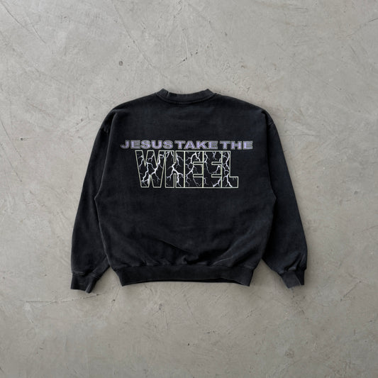 JESUS TAKE THE WHEEL CREWNECK