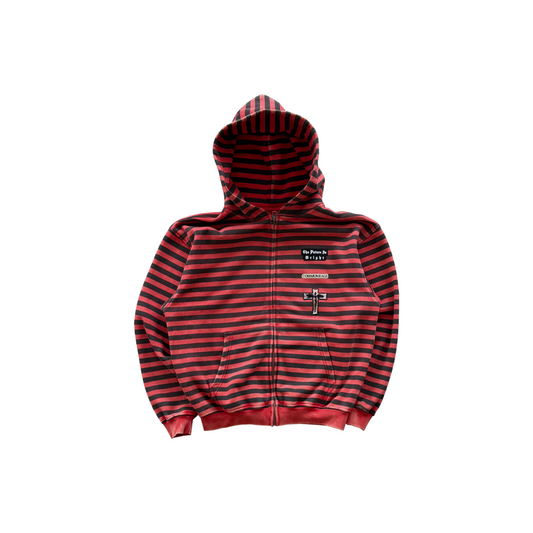 PATCH RED STRIPED ZIP UP