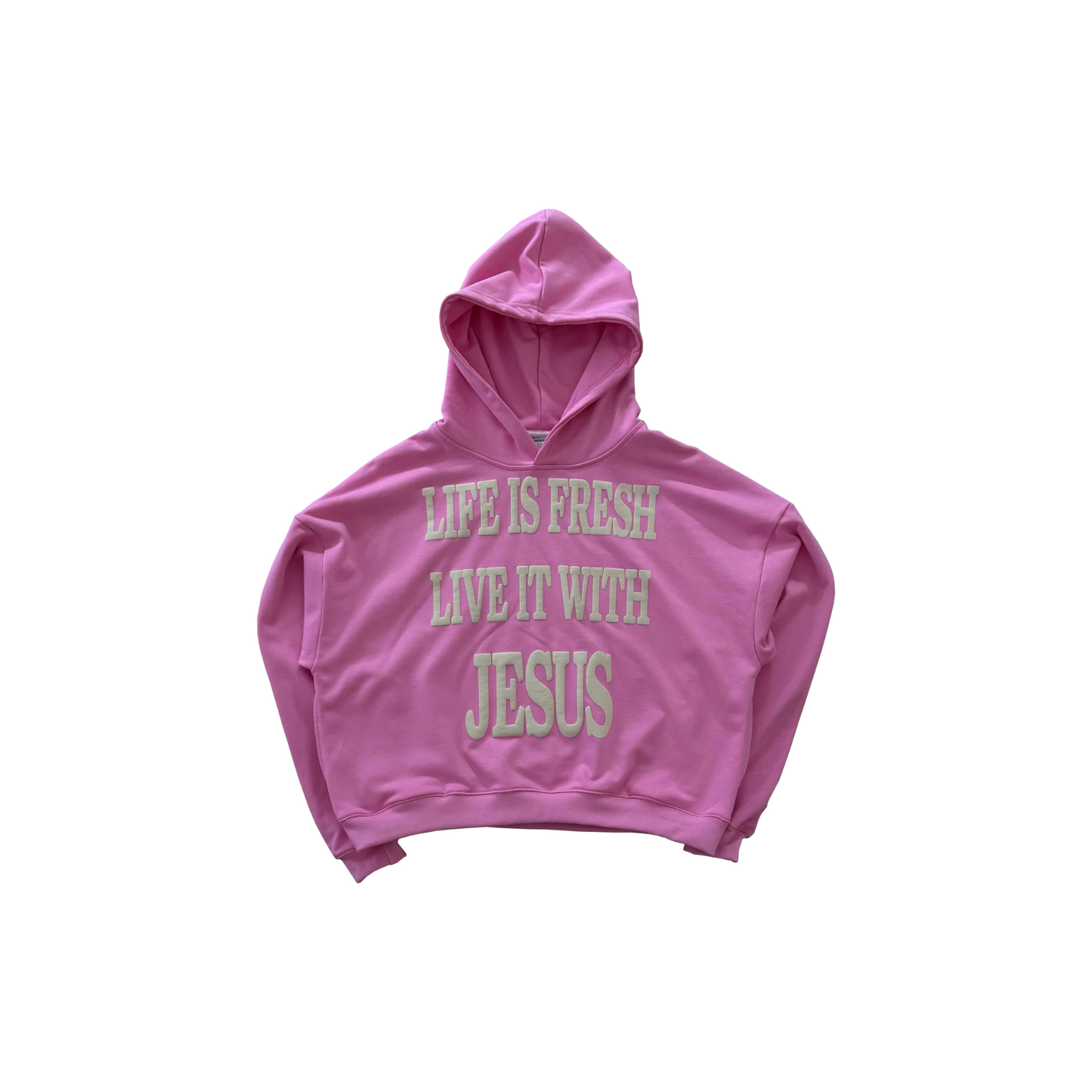 LIFE IS FRESH PINK HOODIE