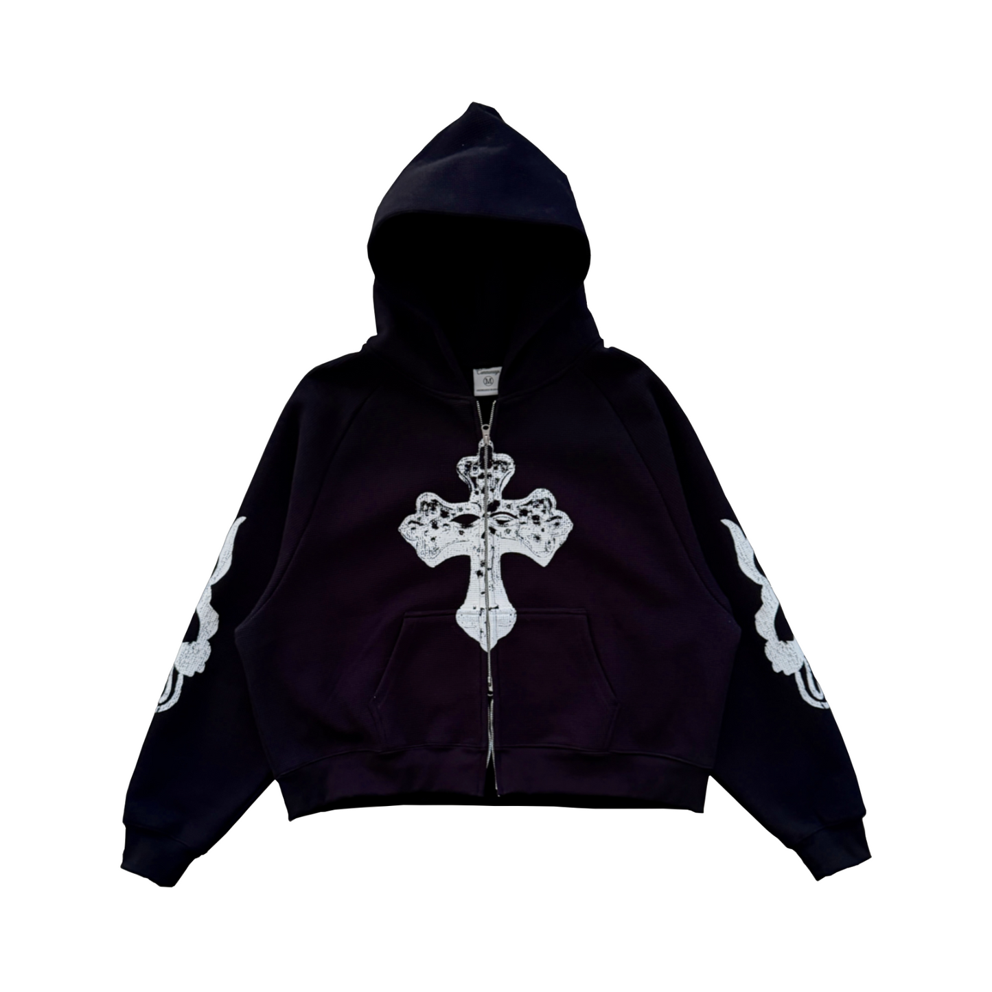 CROSS WAFFLE ZIP UP