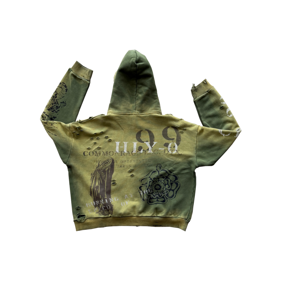 MANTRA TRASHED ZIP UP